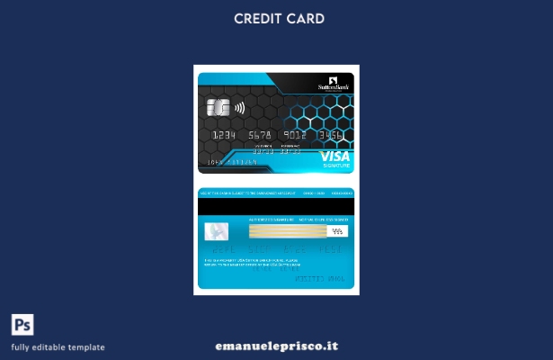modello di carta con firma bancaria USA Sutton in stile verificato